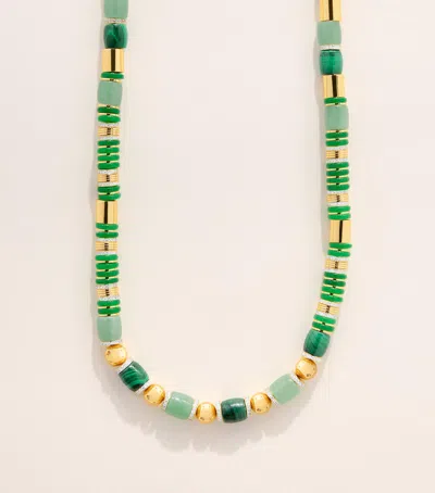 Eddie Borgo Gold-plated Jade, Malachite And Pavé Crystal Patch Necklace In Metallic