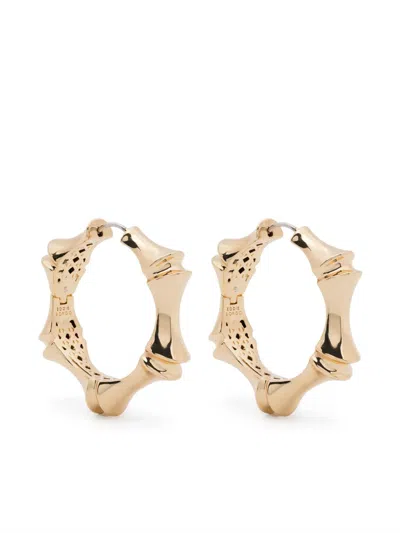 Eddie Borgo Large Bambu Hoop Earrings In Gold