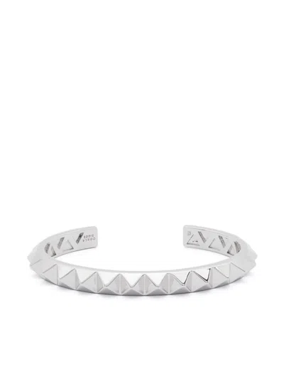 Eddie Borgo Large Pyramid Cuff In Silver