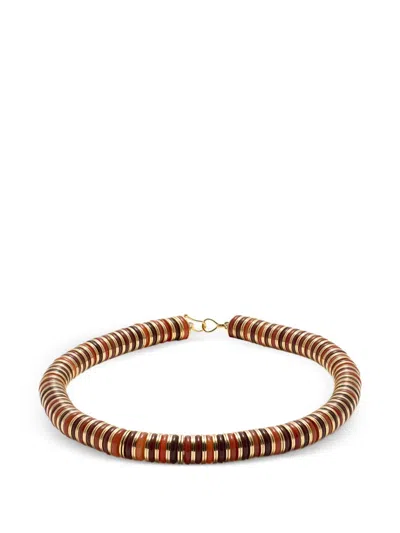 Eddie Borgo Lenox Amber Carnelian Necklace In Gold