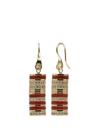 Eddie Borgo Lenox Pavé Drop Earrings In Gold