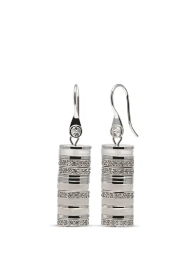 Eddie Borgo Lenox Pavé Drop Earrings In Silver