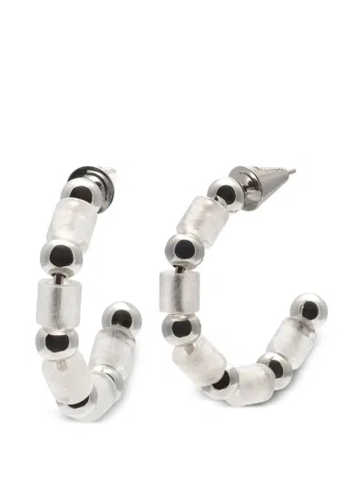 Eddie Borgo Marcy Hoop Earrings In Silver