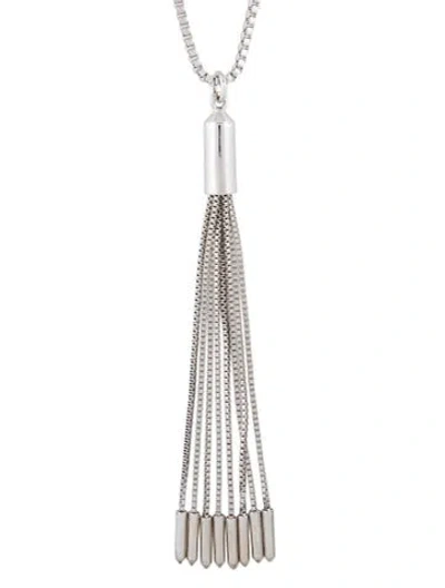 Pre-owned Eddie Borgo Neo Tassel Pendant Necklace, 31" In Multi