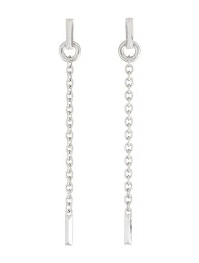 Pre-owned Eddie Borgo O-ring Chain Earrings In Multi