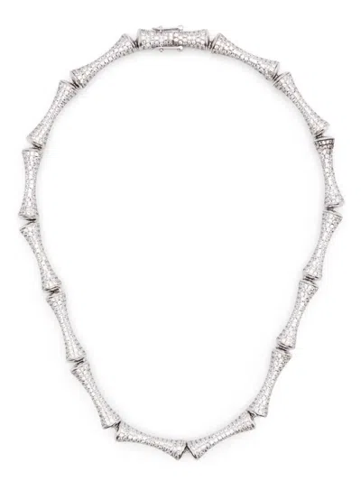 Eddie Borgo Pave Bambu Necklace In Metallic