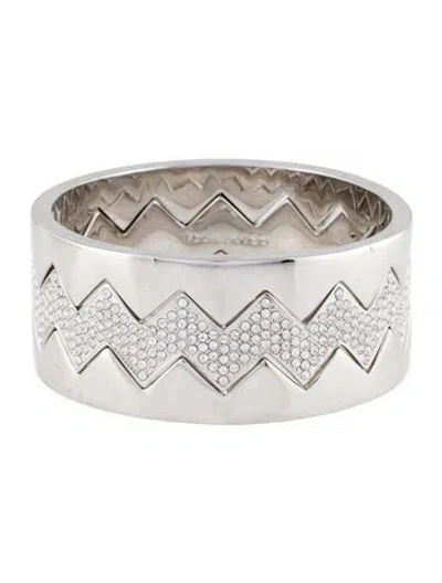 Pre-owned Eddie Borgo Pavé Bear Trap Bangles, 8" In Multi