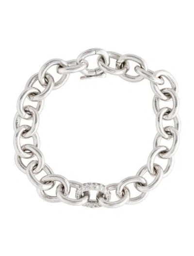 Pre-owned Eddie Borgo Pavè Chain Link Bracelet, 6" In Multi