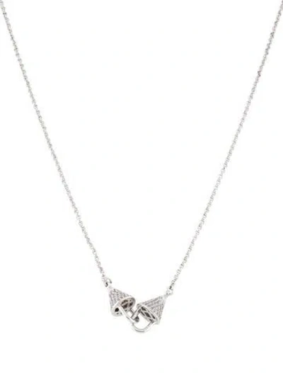 Pre-owned Eddie Borgo Pavé Cone Tension Necklace, 18" In Multi