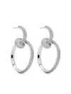 Eddie Borgo Pavé Curled Hoop Earrings In 银色