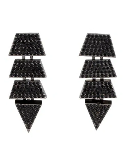 Pre-owned Eddie Borgo Pavé Drop Earrings In Multi