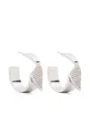 Eddie Borgo Pavé Folded Hoops Earrings In Silver