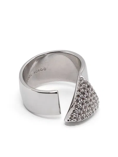 Eddie Borgo Pavé Folded Ring In Silver