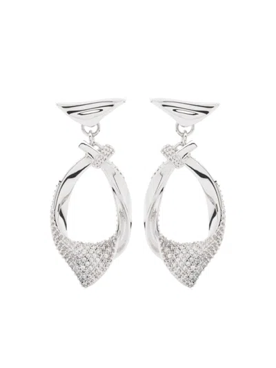 Eddie Borgo Pavé Kerchief Earrings In Silver