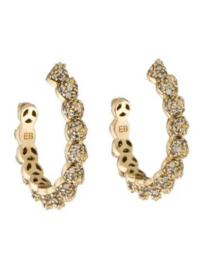 Pre-owned Eddie Borgo Pavé Mini Cone Hoop Earrings In Multi