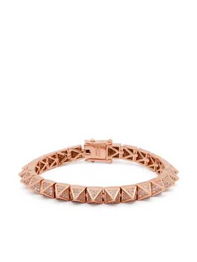 Eddie Borgo Pavé Pyramid Bracelet In Pink