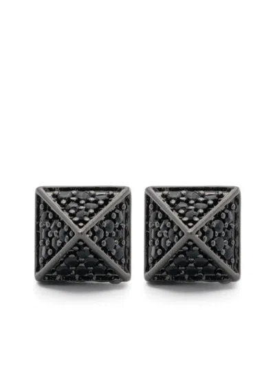 Eddie Borgo Pavé Pyramid Earrings In Black