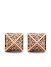Eddie Borgo Pavé Pyramid Earrings In Pink