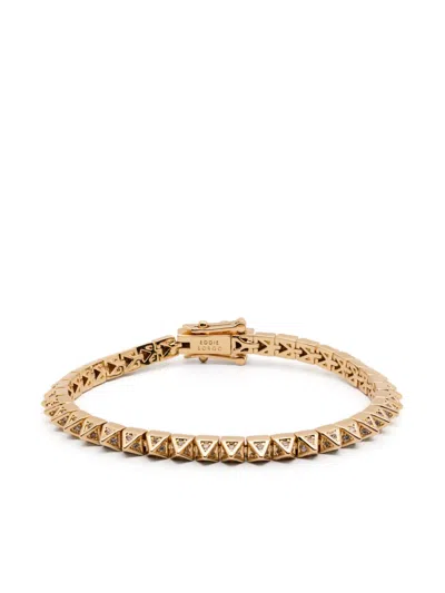 Eddie Borgo Pavé Pyramid Tennis Bracelet In Gold