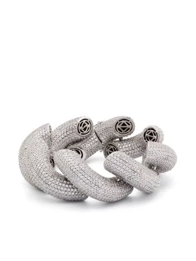 Eddie Borgo Pavé Rope Bracelet In 银色
