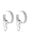 Eddie Borgo Pavé Safety Chain Earrings In Silver