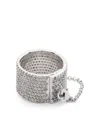 Eddie Borgo Pavé Safety Chain Ring In Silver