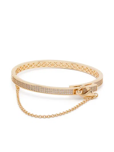 Eddie Borgo Pavé Thin Safety Chain Bracelet In Gold
