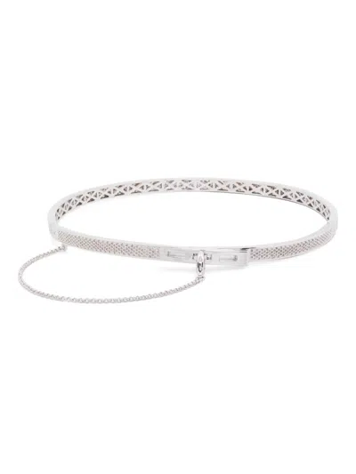 Eddie Borgo Pavé Thin Safety Chain Choker In Silver