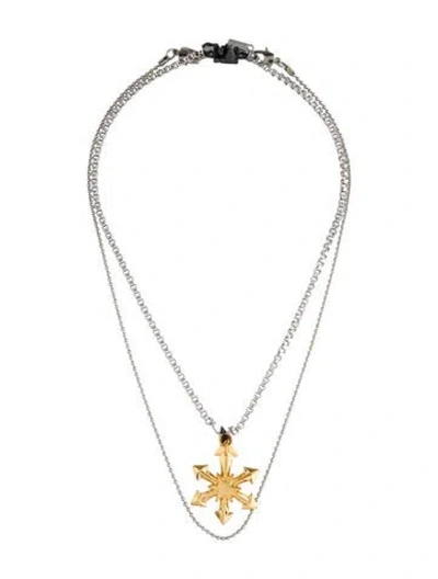 Pre-owned Eddie Borgo Pointed Star Pendant Necklace, 20.5" In Multi