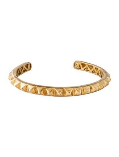 Pre-owned Eddie Borgo Pyramid Cuff Bracelet, 6.25" In Multicolor