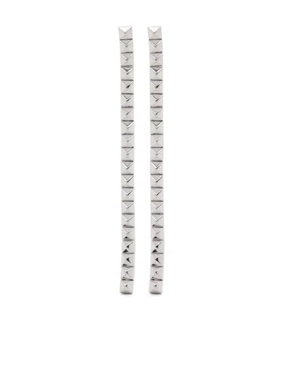 Eddie Borgo Pyramid Drop Earrings In Silver