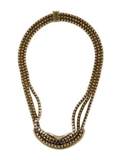 Pre-owned Eddie Borgo Pyramid Multistrand Necklace, 18"
