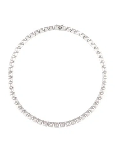 Pre-owned Eddie Borgo Pyramid Necklace, 17.25" In Multi
