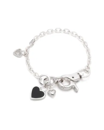 Eddie Borgo Rhodium Plated Charm Bracelet In Grey