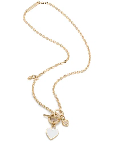 Eddie Borgo Rhodium Plated Charm Necklace In Yellow