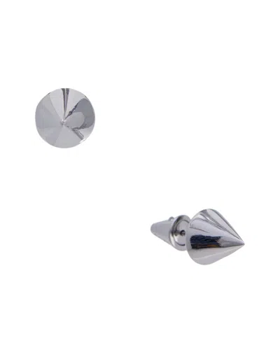 Eddie Borgo Rhodium Plated Cone Studs In Metallic