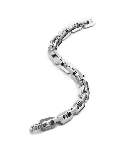 Eddie Borgo Rhodium Plated Supra Link Bracelet In Silver