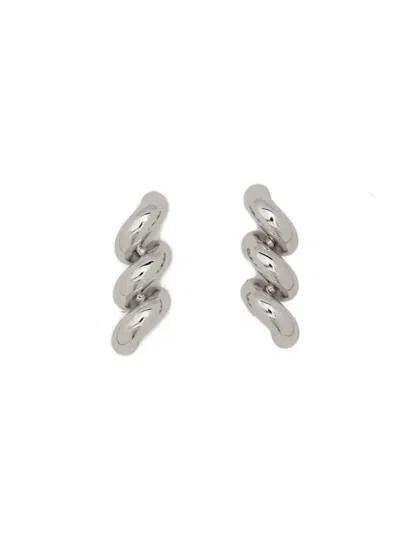 Eddie Borgo Rope Drop Earrings In Silver