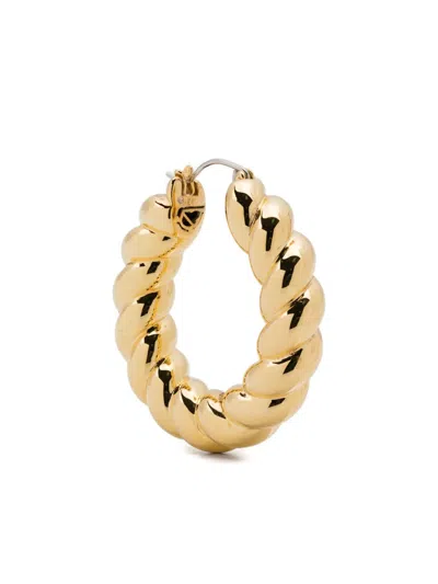 Eddie Borgo Rope Hoop Earrings In Gold