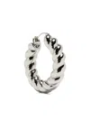 Eddie Borgo Rope Hoop Earrings In Metallic