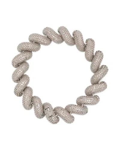 Eddie Borgo Rope Pavé Bracelet In Metallic
