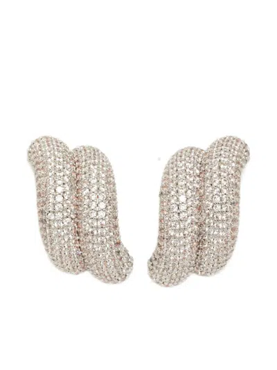 Eddie Borgo Rope Pavé Earrings In Metallic