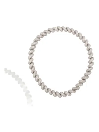Eddie Borgo Rope Pavé Necklace In Metallic