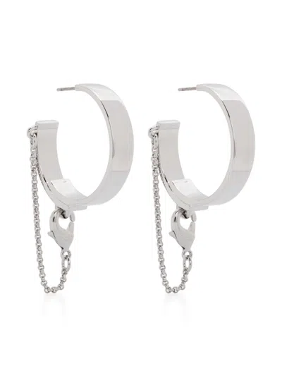 Eddie Borgo Safety Chain Earrings In 银色