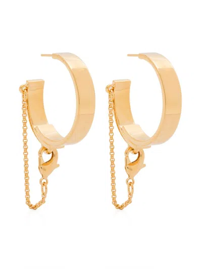 Eddie Borgo Safety Chain Earrings In Gold