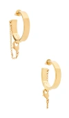 Eddie Borgo Safety Chain Hoop Earrings In Gold