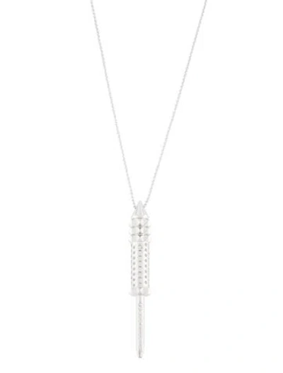 Pre-owned Eddie Borgo Screwdriver Pendant Necklace, 30" In Multi
