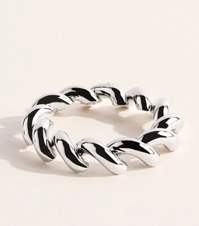 Eddie Borgo Silver-plated Torsade Bracelet In Burgundy