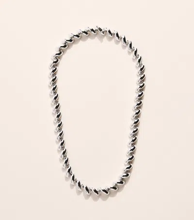 Eddie Borgo Silver-plated Torsade Chain Necklace In Metallic