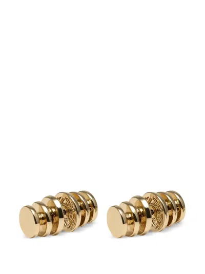 Eddie Borgo Step Stud Earrings In Yellow